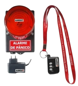 KIT ALARME DE PÂNICO SEM FIO COM ALERTA VISUAL