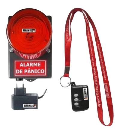 KIT ALARME DE PÂNICO SEM FIO COM ALERTA VISUAL