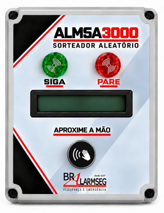 SORTEADOR ALEATÓRIO ALMSA3000 COM BOTÃO DE PROXIMIDADE (SEM TOQUE)