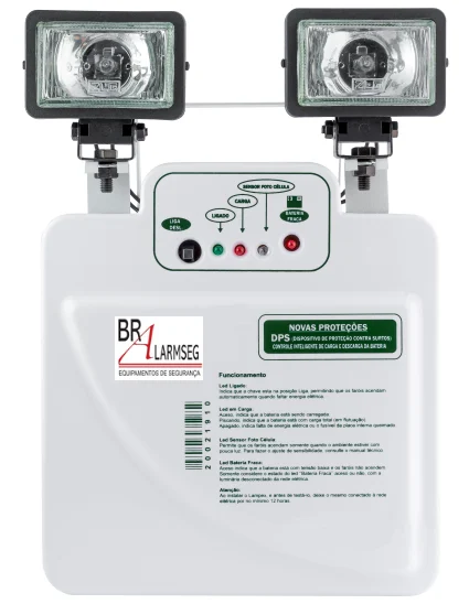 LUMINÁRIA DE EMÊRGENCIA 4000 lumens