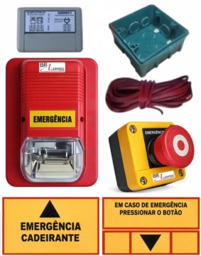 KIT ACESSIBILIDADE AO CADEIRANTE SISTEMA COM FIO