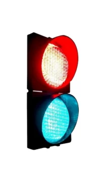 SEMÁFORO 2 LENTES P/ SINALIZAÇÃO DE GARAGEM/VEÍCULOS