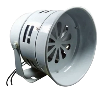 SIRENE ROTATIVA METÁLICA 220V COM FINO ACABAMENTO