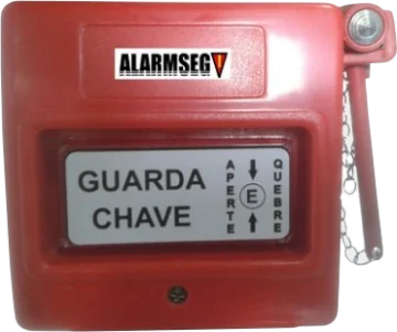 CAIXA PORTA CHAVE COM MARTELO QUEBRA VIDRO