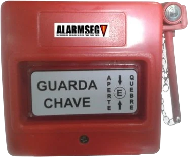 CAIXA PORTA CHAVE COM MARTELO QUEBRA VIDRO